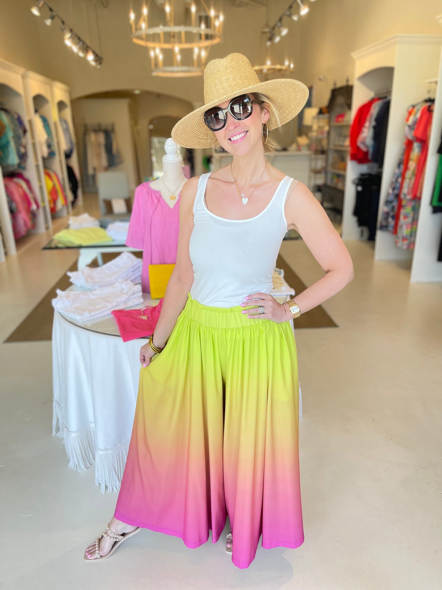 Emily McCarthy Palazzo Pant - Sunset