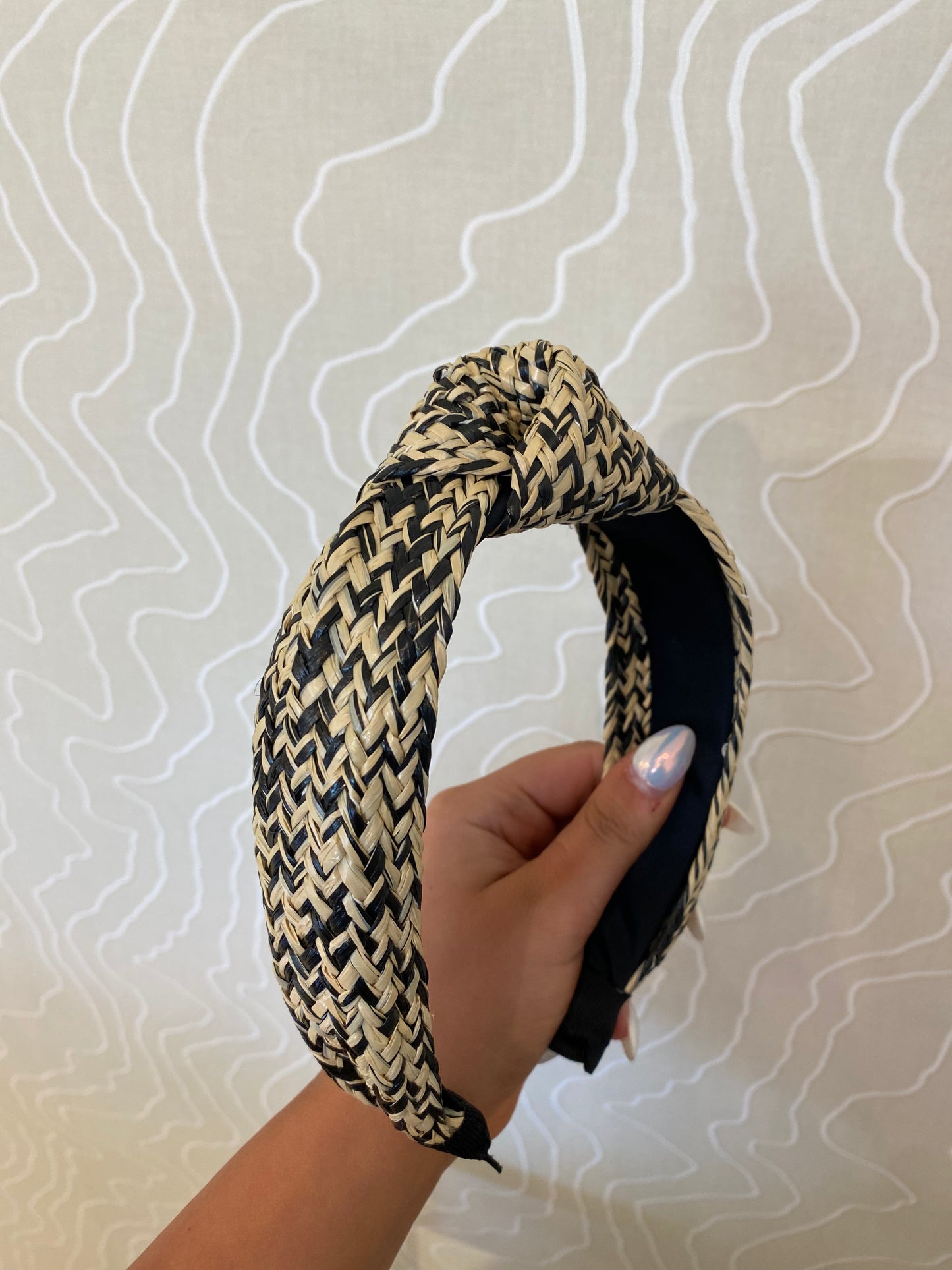 EAB Favorites Black and Tan Raffia Headband
