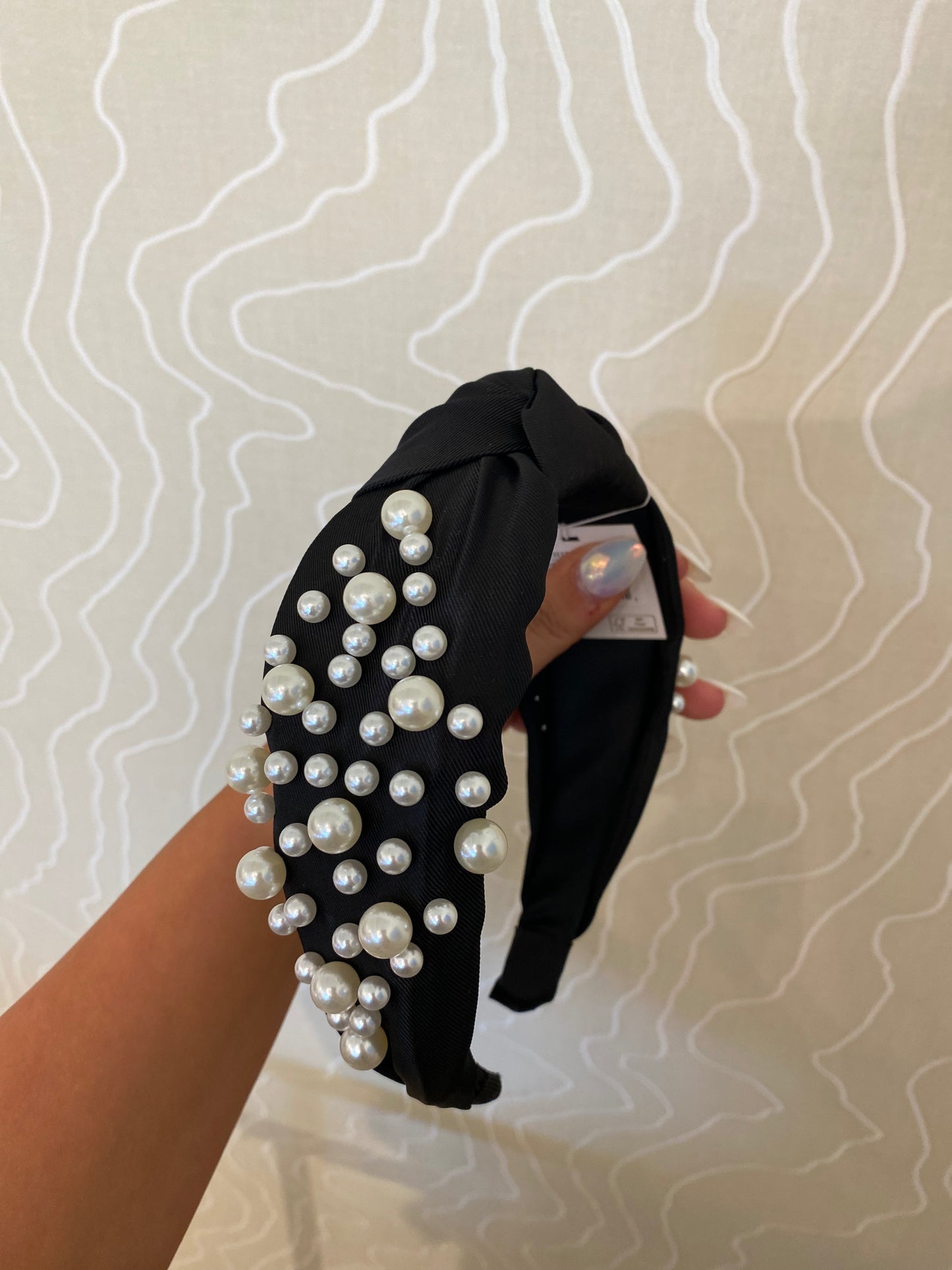 Black Pearl Embellished Headband