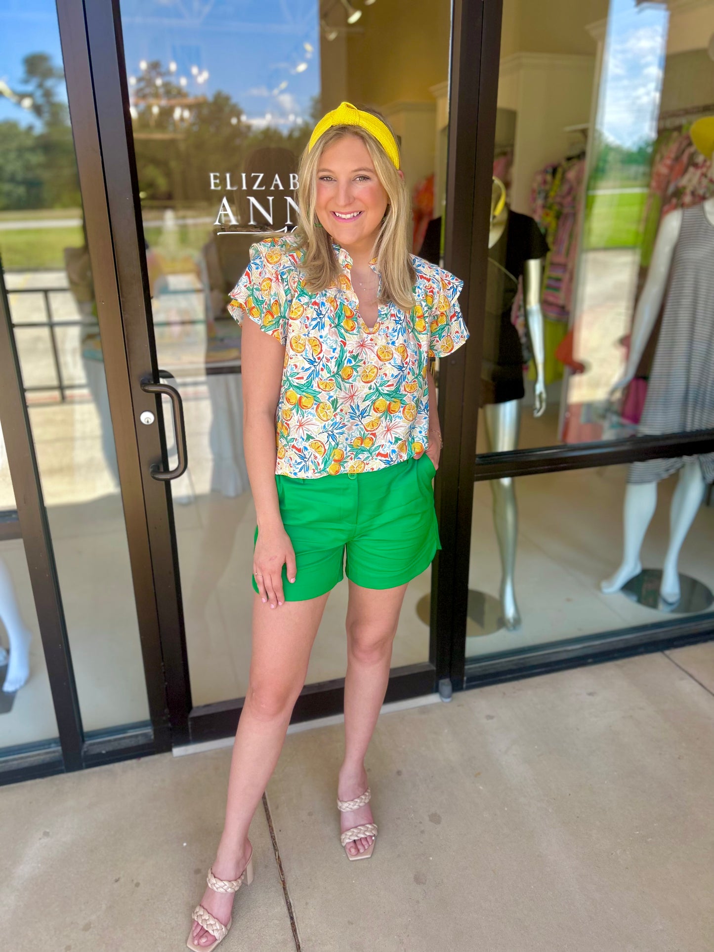 Joy Joy Ruffles Top - Citrus top