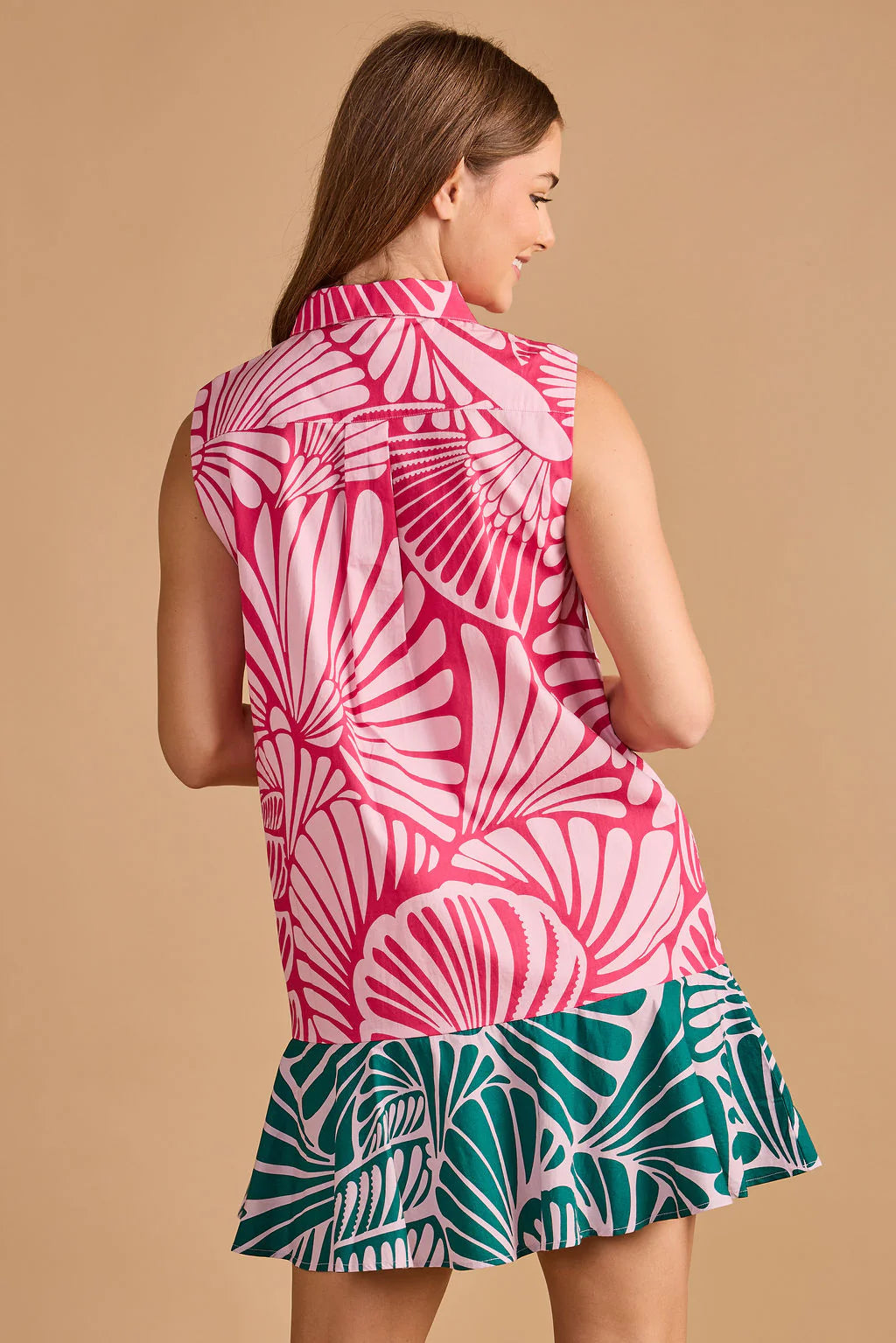 Double A Tilly Dress - Flamingo Shell
