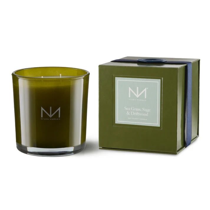 Niven Morgan Double Wick Candle- Sea Grass