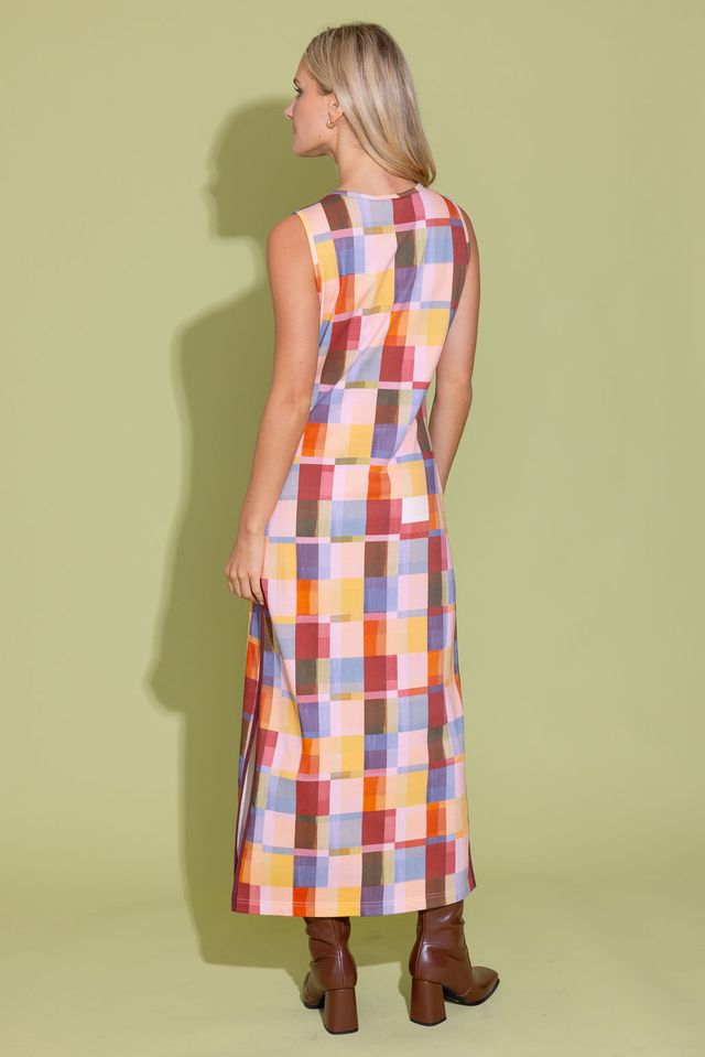 Alden Adair Berkley Dress - Terracotta Checks