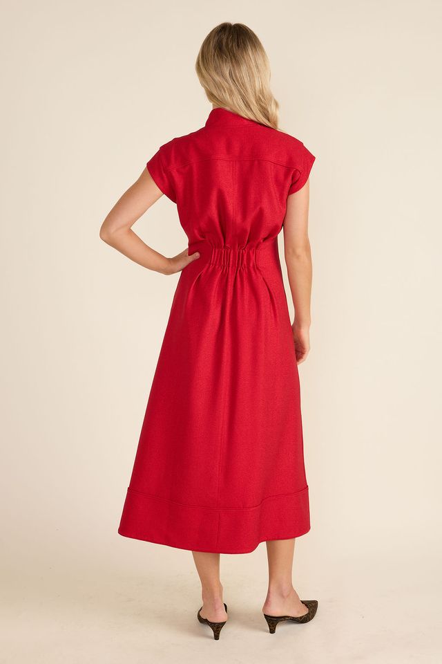 Thomas & Lourdes Rosalie Dress - Crimson