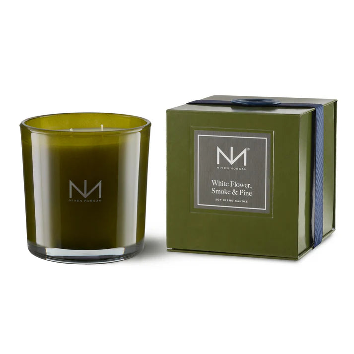 Niven Morgan Double Wick Candle- White Flower