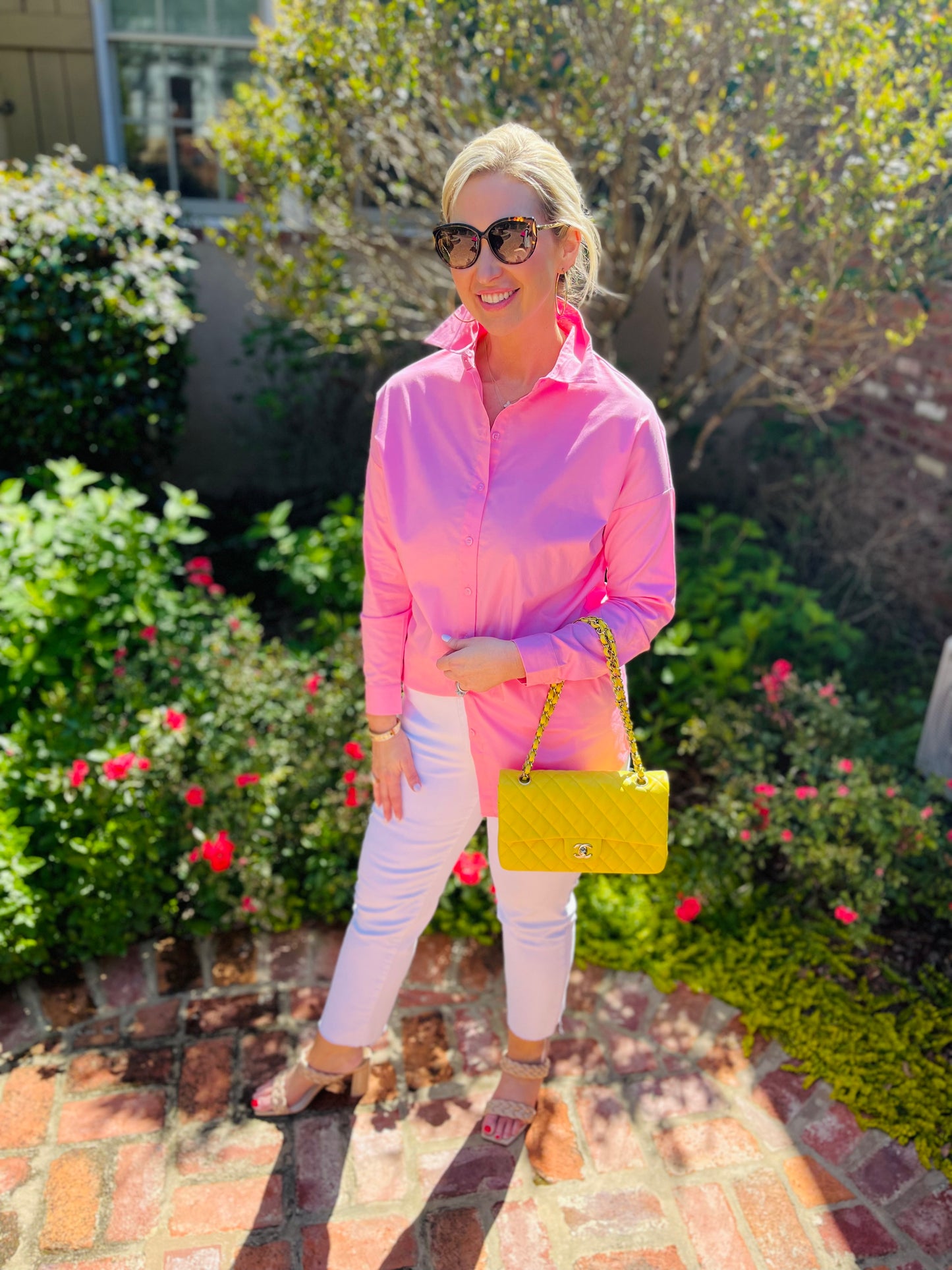 Esqualo Pink Button Down - Pink