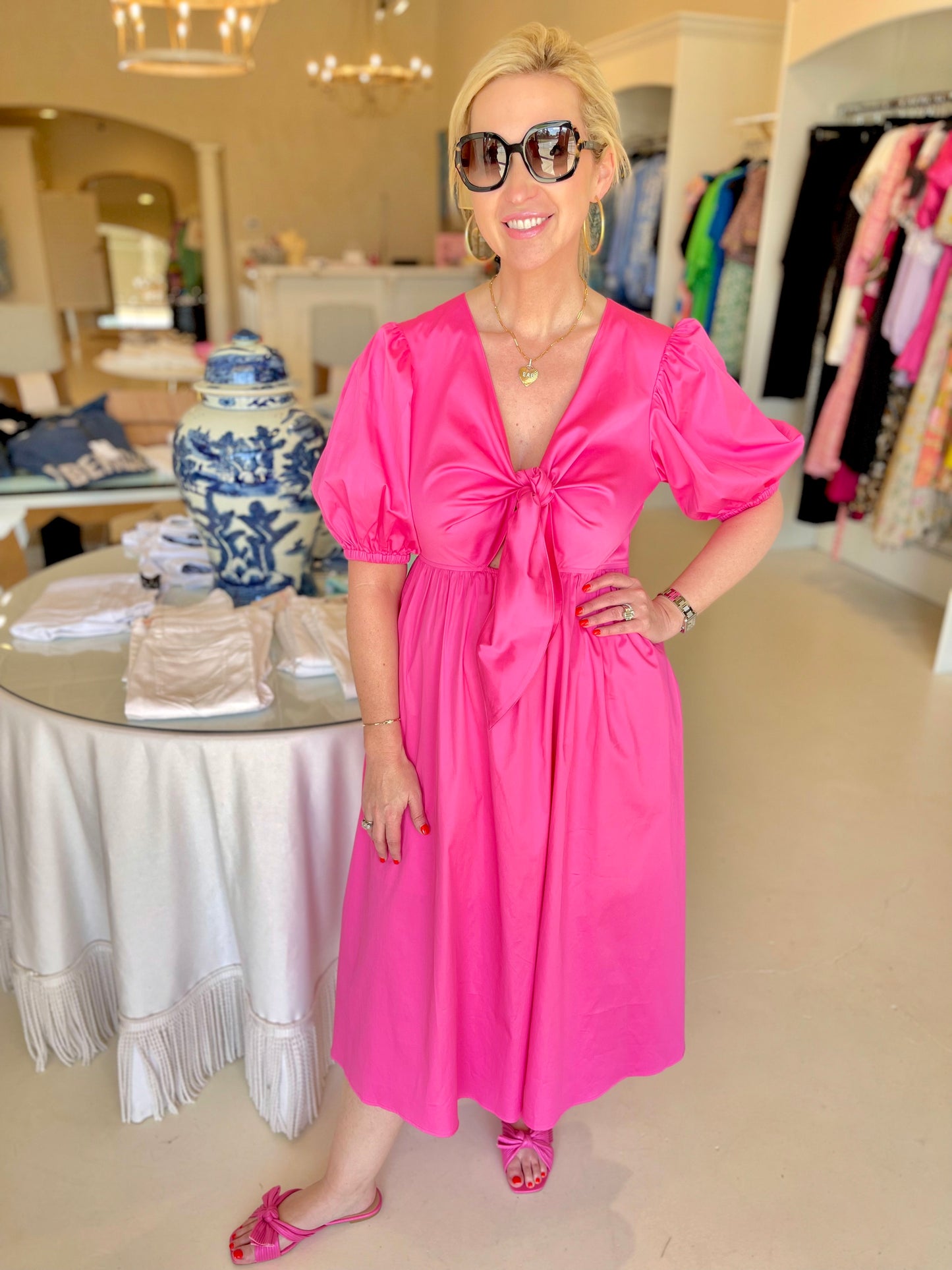 Crosby Emilie Dress - Tickled Pink