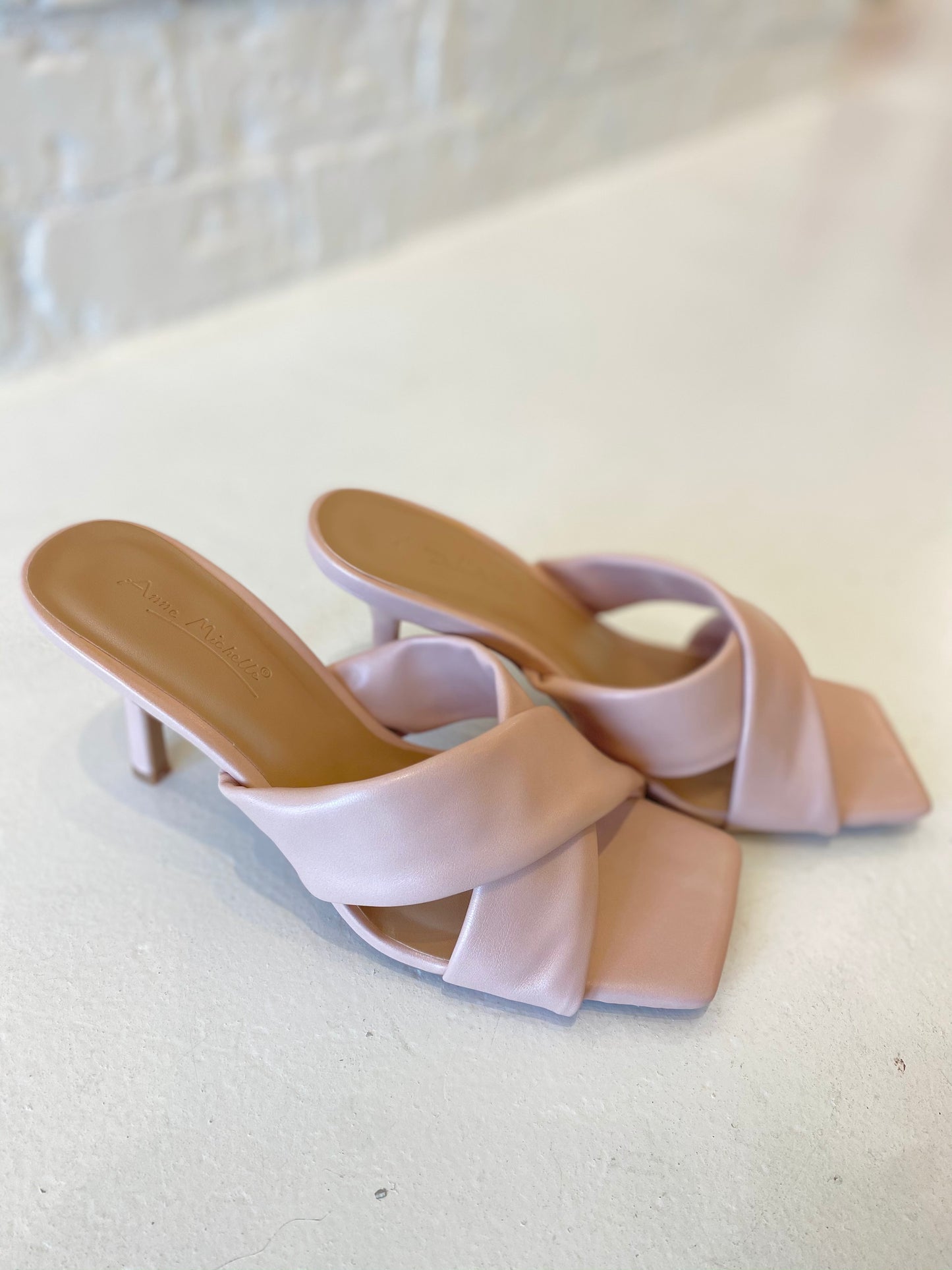 Anne Michelle Zeal-16 Women Square Toe Sandal - Blush