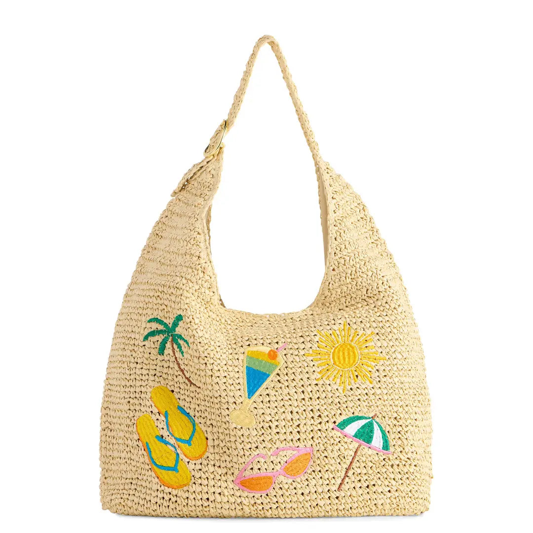 Cabana Slouchy Tote - Natural
