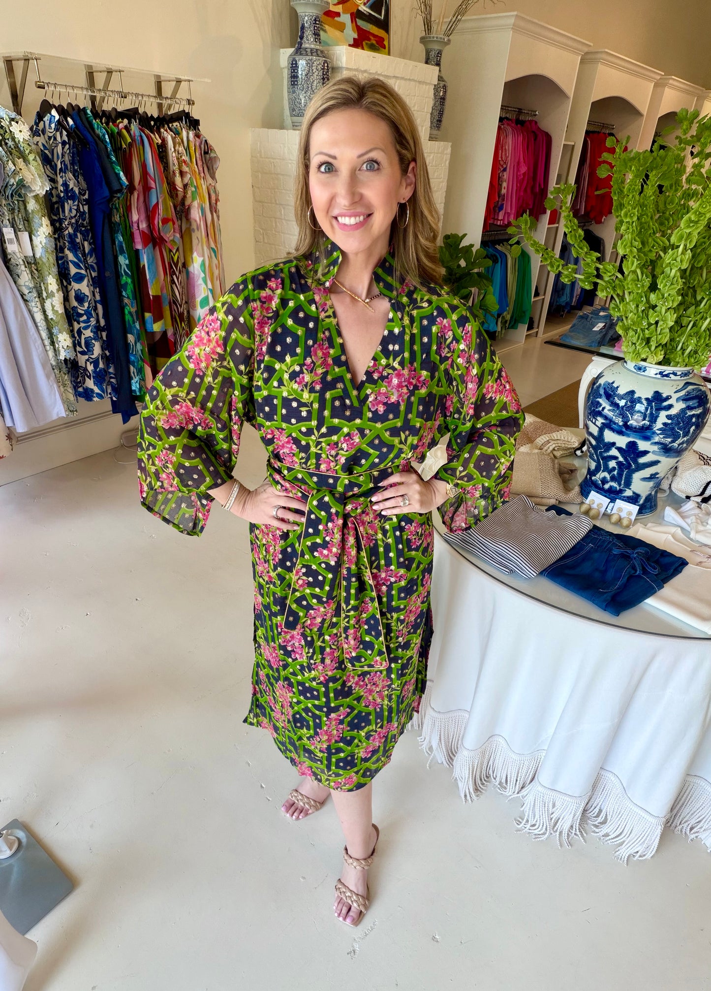 Holly Shae Maria Caftan - Vine & Dandy Bougainvillea Dot Lurex