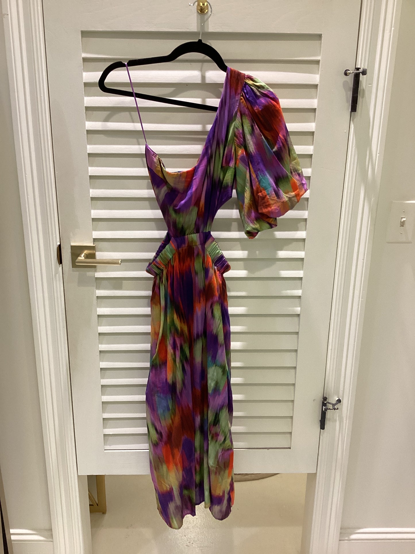 Karlie One Shoulder Abstract Dress