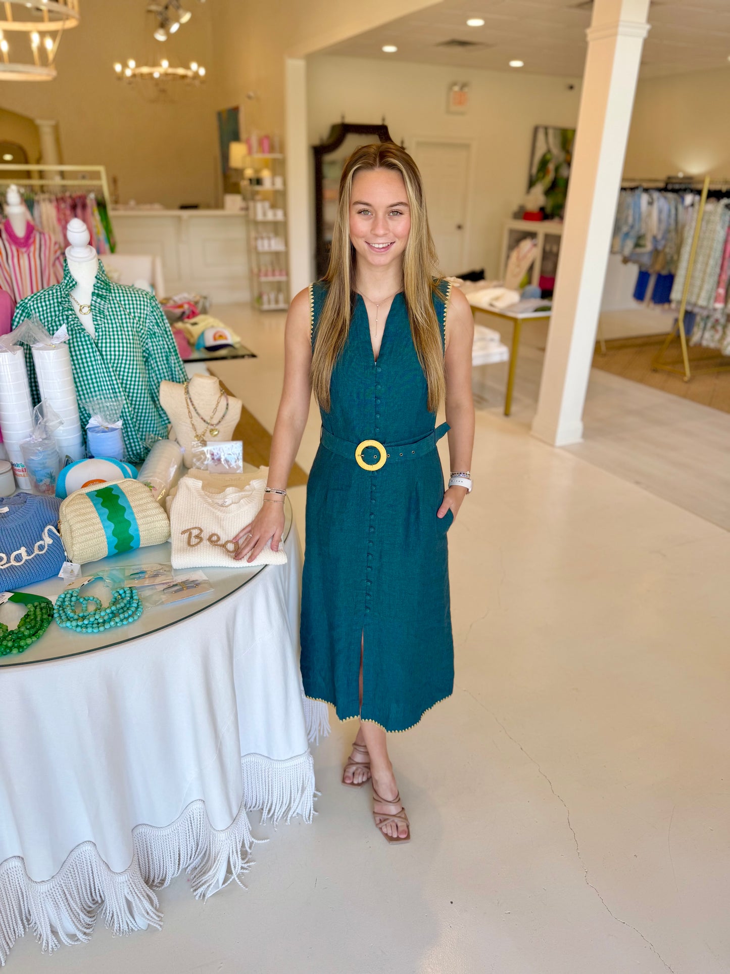 Thomas & Lourdes River Dress - Mediterranean
