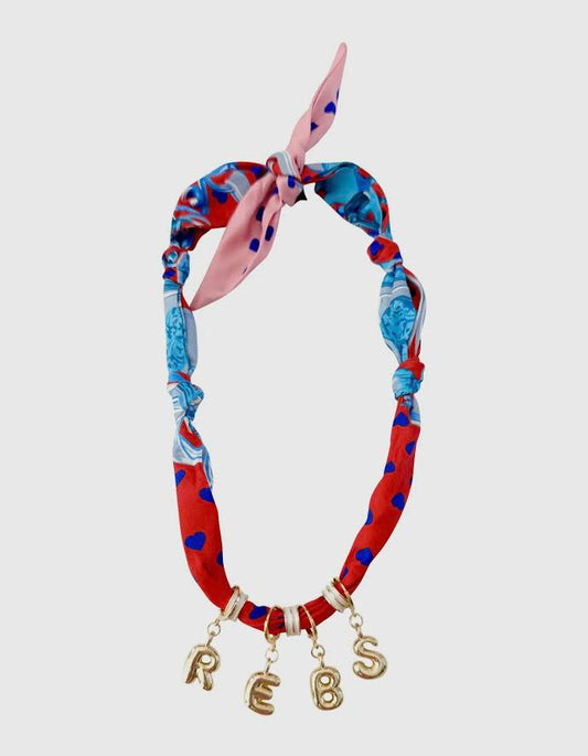 EAB Favorites Ole Miss Rebs Bubble Letter Scarf Necklace