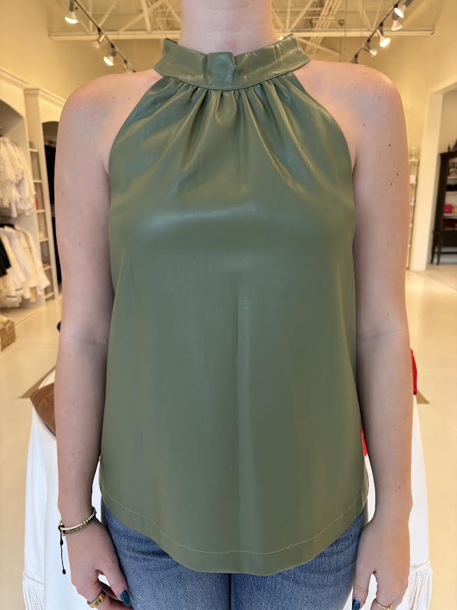 Jade Pleather Halter