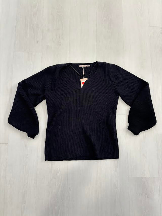 Esqualo Long Sleeve Sweater - Black