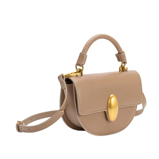 Melie Bianco Esther Nude Leather Crossbody Bag
