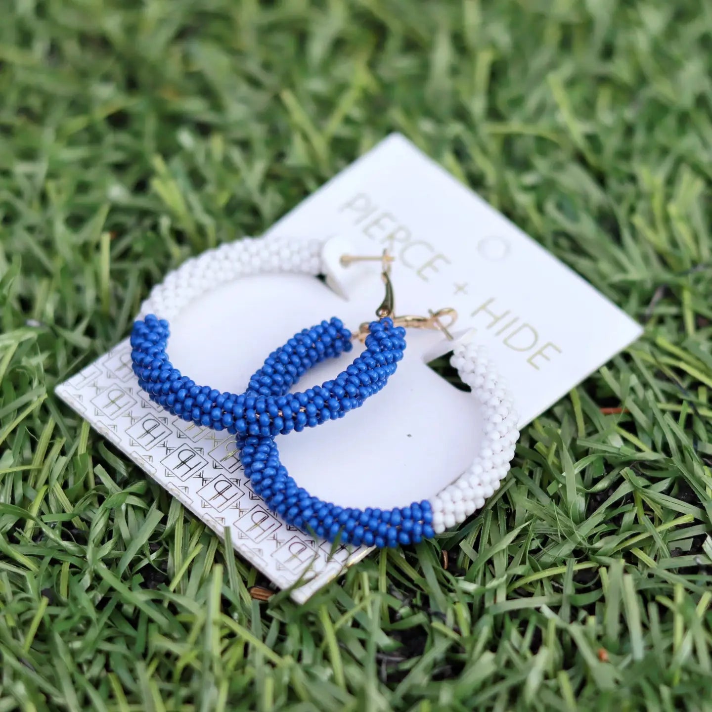 Beaded Color Block Earrings