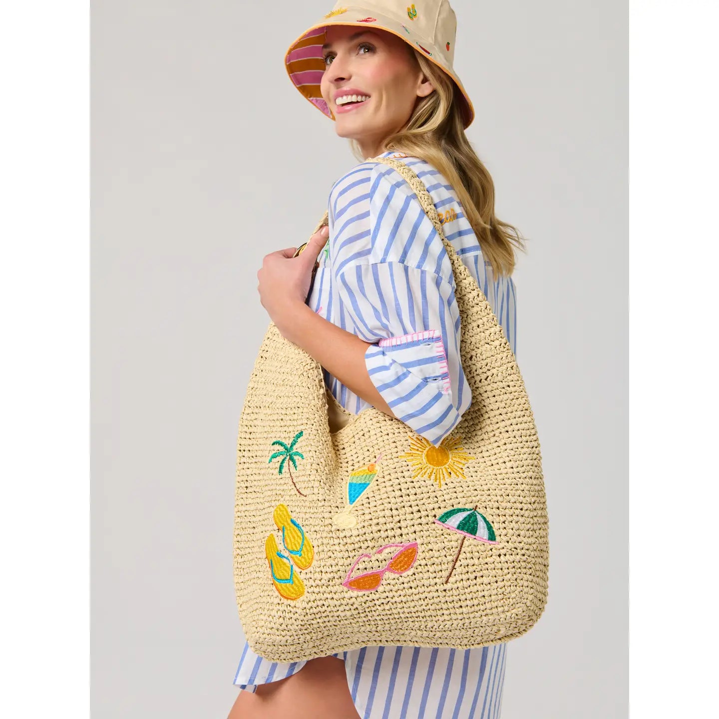 Cabana Slouchy Tote - Natural