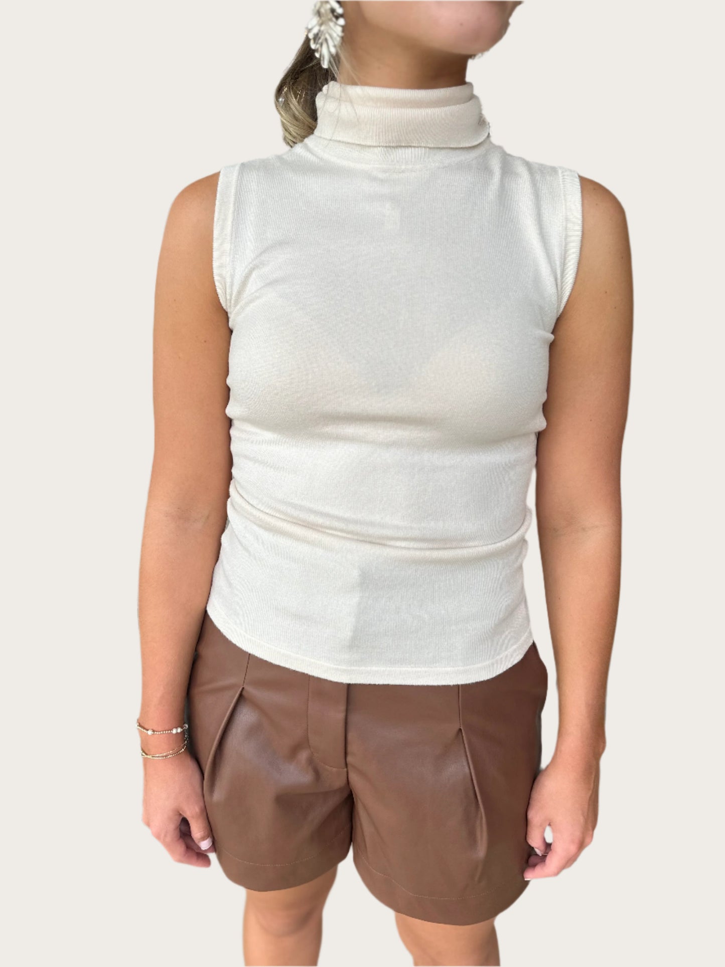 Esqualo Sleeveless Basic Knit Sweater