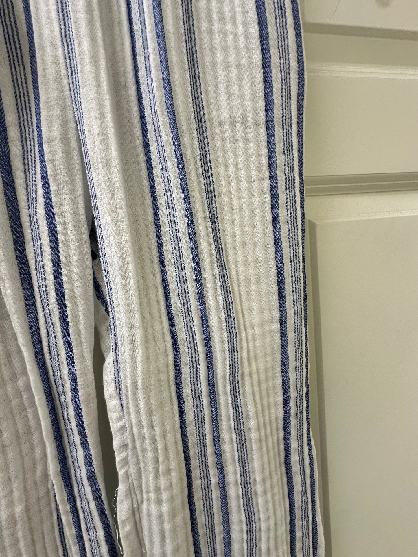 Red Haute Striped Gauze Pant