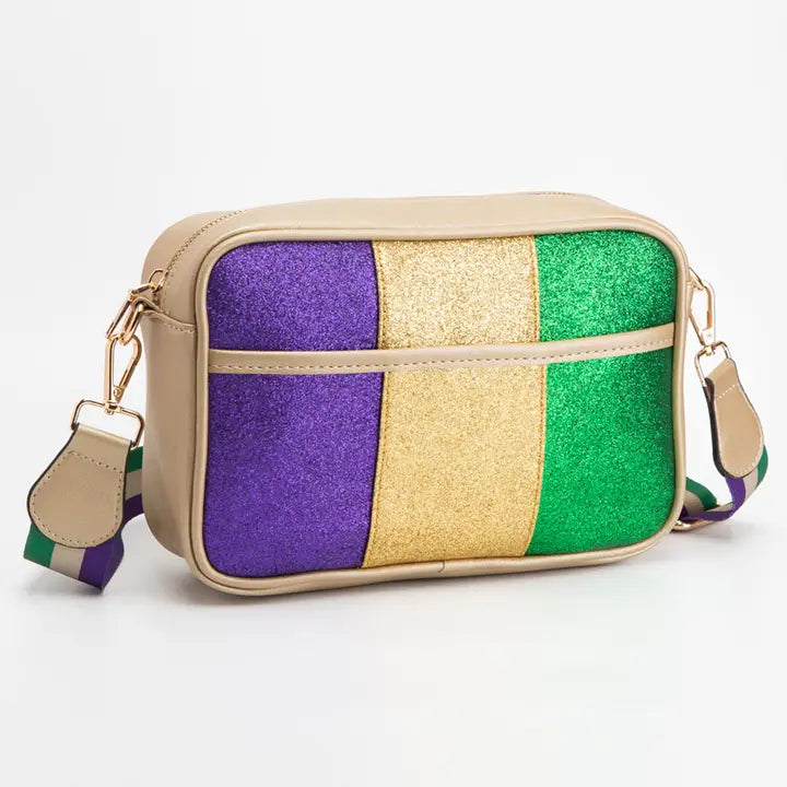 EAB Favorites Faux Leather Mardi Gras Crossbody