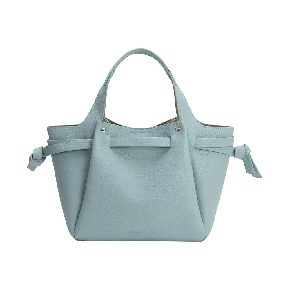 Avril Sky Recycled Vegan Leather Top Handle Bag