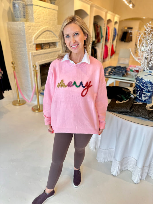 EAB Favorites Pink Merry Sweater