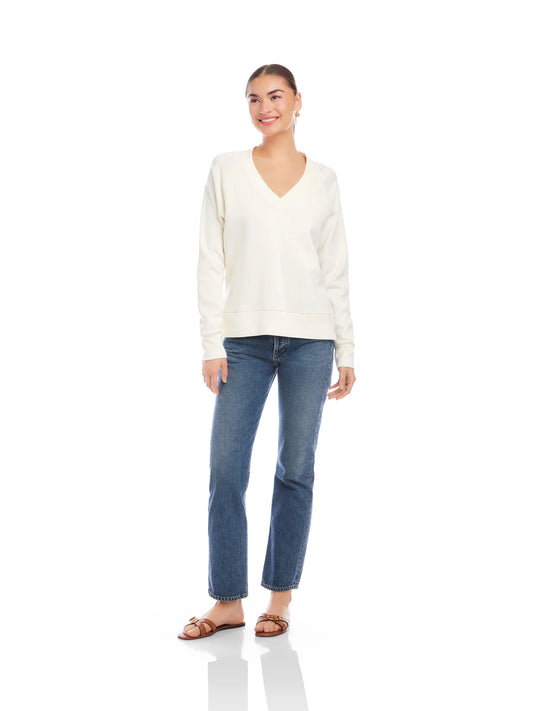Fifteen Twenty Contrast V-Neck Top