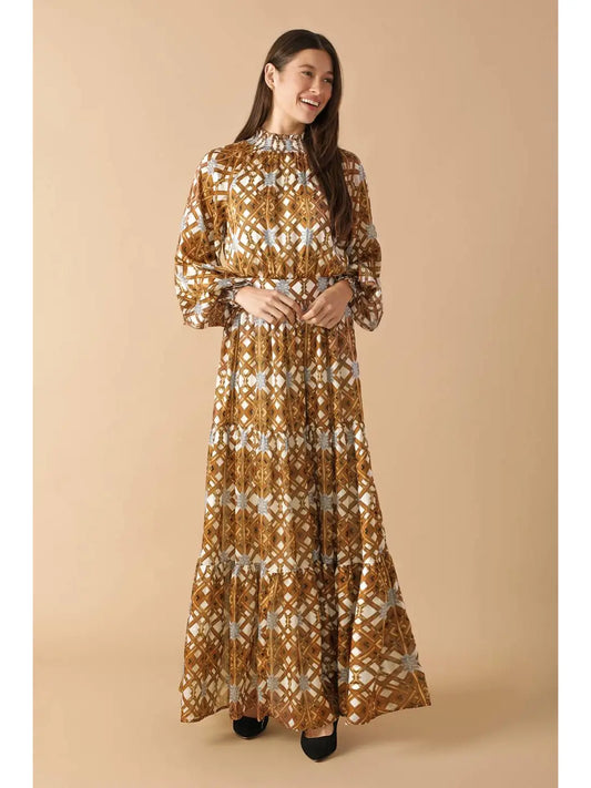 Printed Woven Maxi Dress - Contemporary
