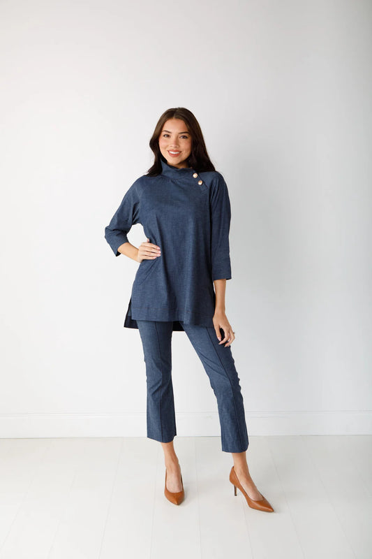 Holly Shae Georgia Top - Stretch Denim