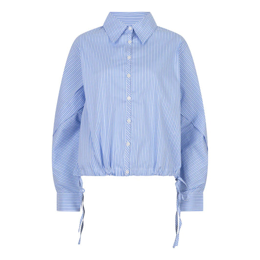 Esqualo Striped Batwing Blouse - Blue/White