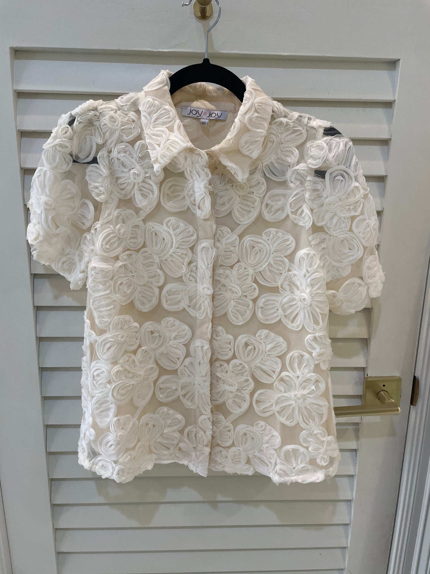 Joy Joy Soutache Blouse - Ivory