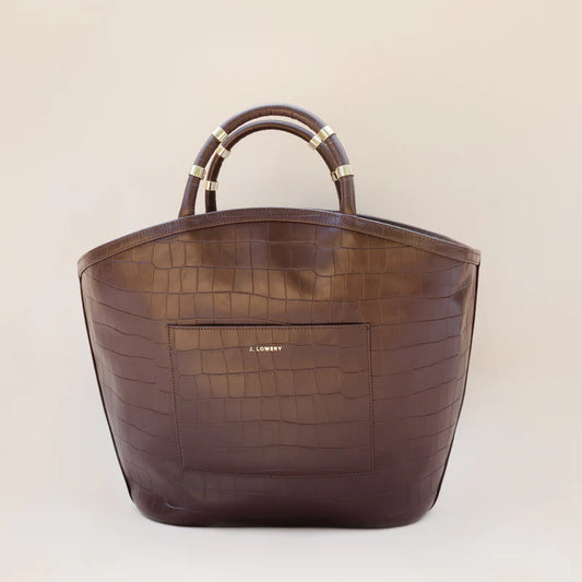 J. Lowrey Napa Tote - Espresso Croc