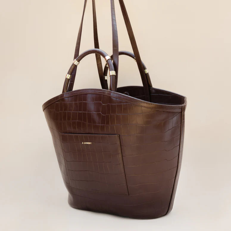 J. Lowrey Napa Tote - Espresso Croc