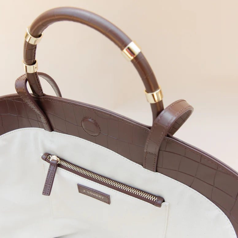 J. Lowrey Napa Tote - Espresso Croc