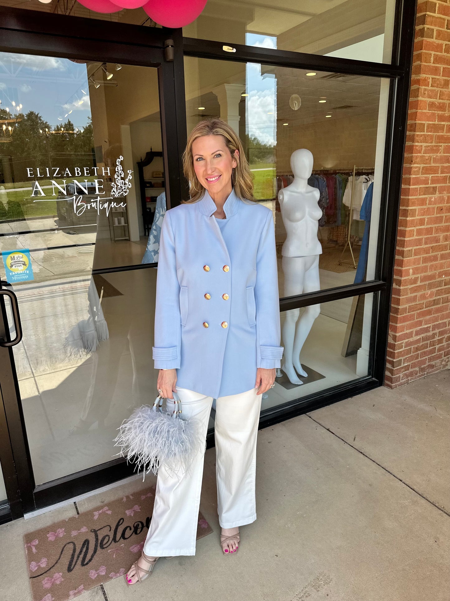Patty Kim Madison Jacket- Powder Blue