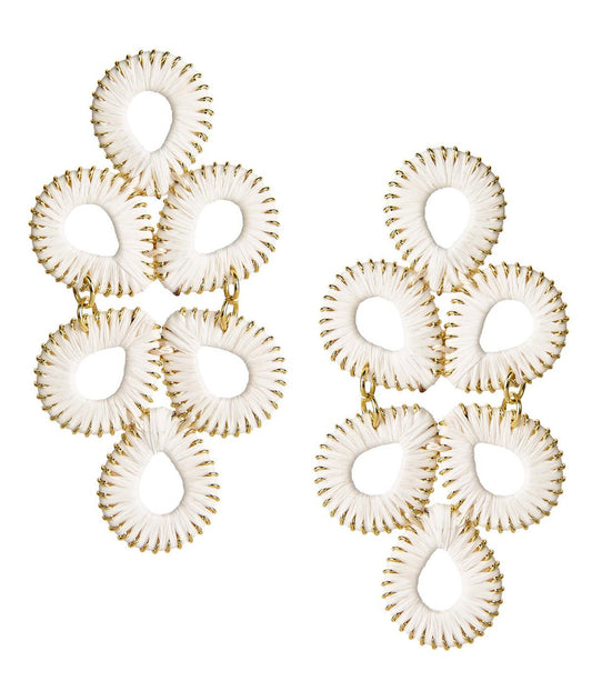 Lisi Lerch Ginger Straw Earring-White