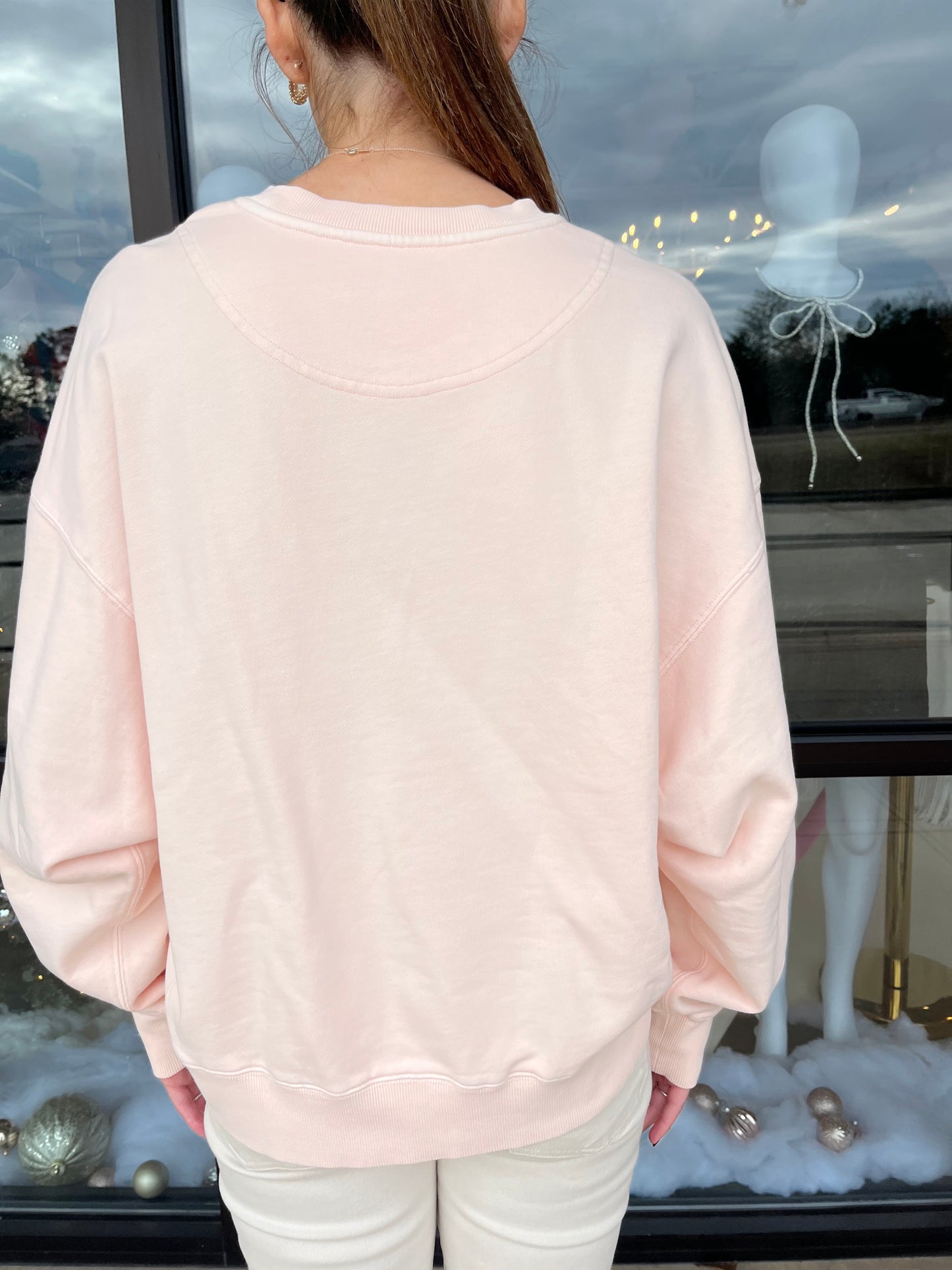 KUT Skye Pullover Sweatshirt- Pale Pink