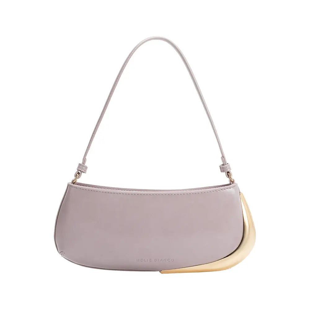 Melie Bianco Sade Lilac Vegan Leather Shoulder Bag
