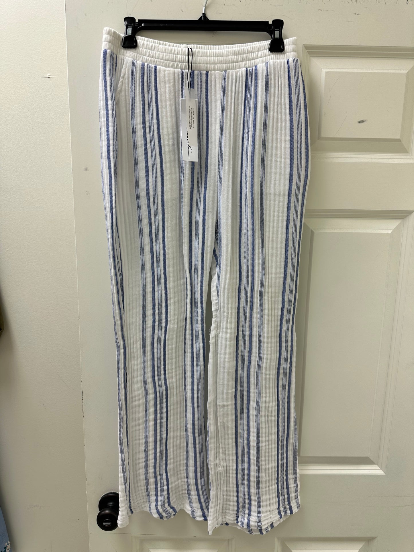Red Haute Striped Gauze Pant