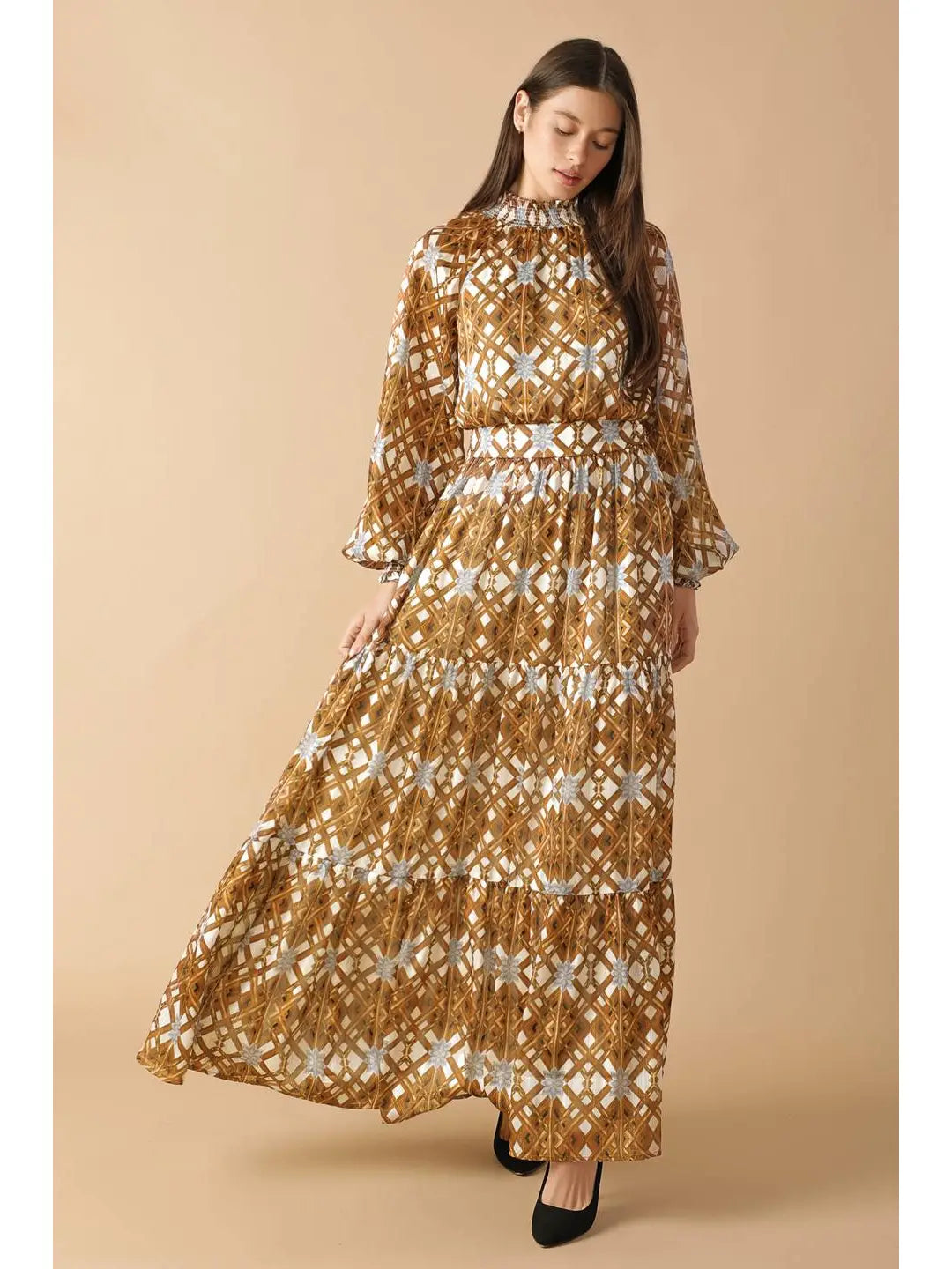 Printed Woven Maxi Dress - Contemporary