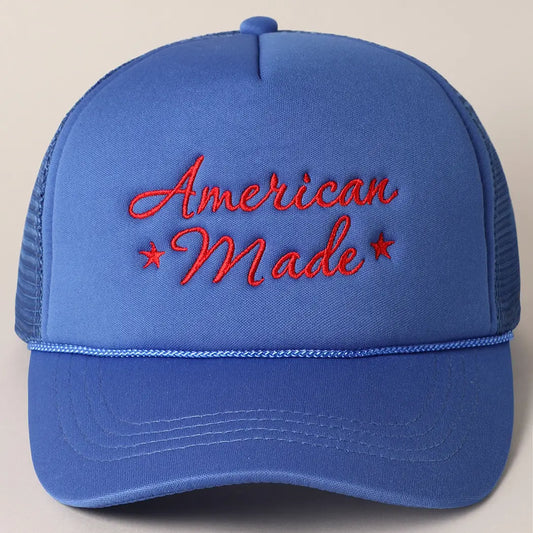 American Made Embroidered Trucker Hat