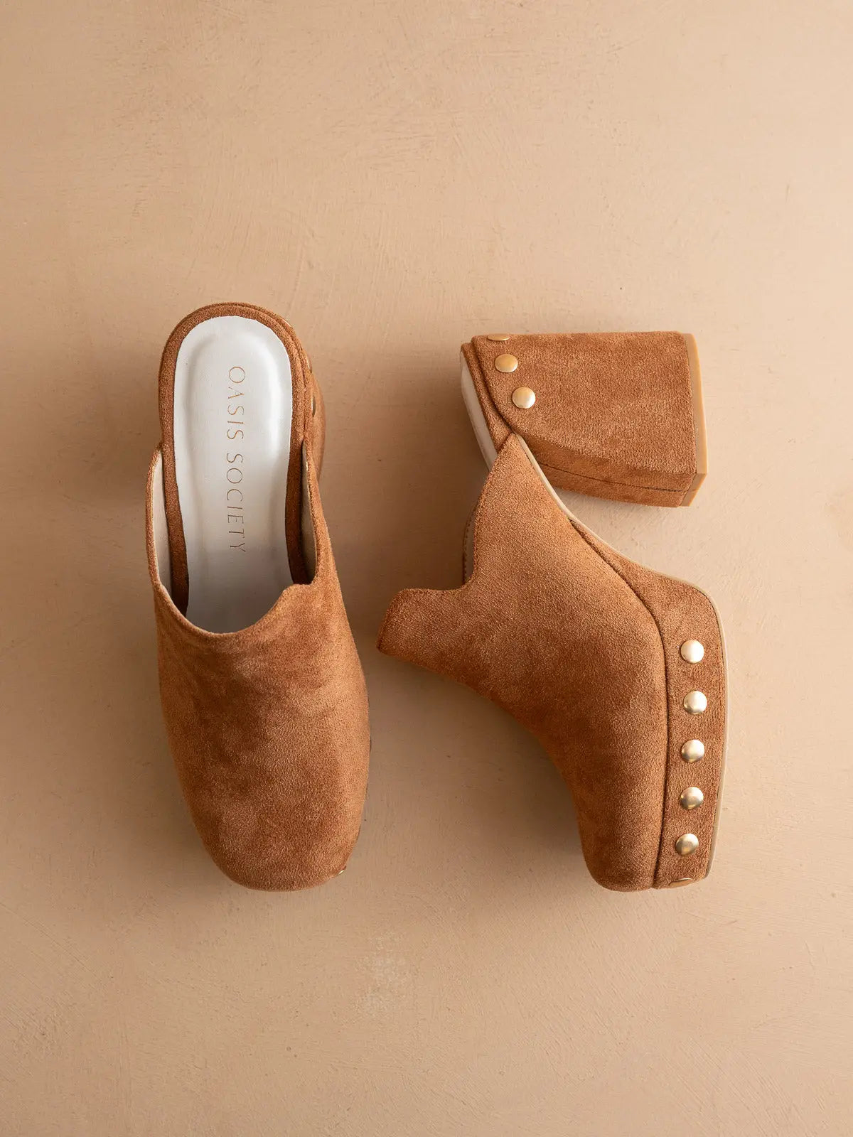 Sierra Caramel Platform Clog Mule - Tan