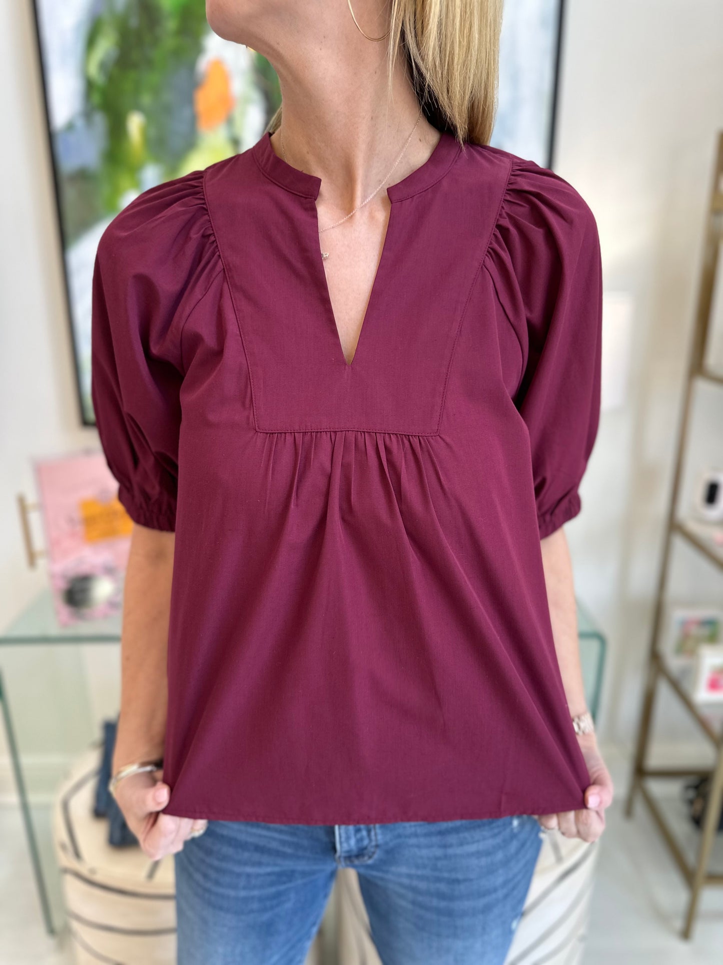 Joy Joy Front Yoke Top