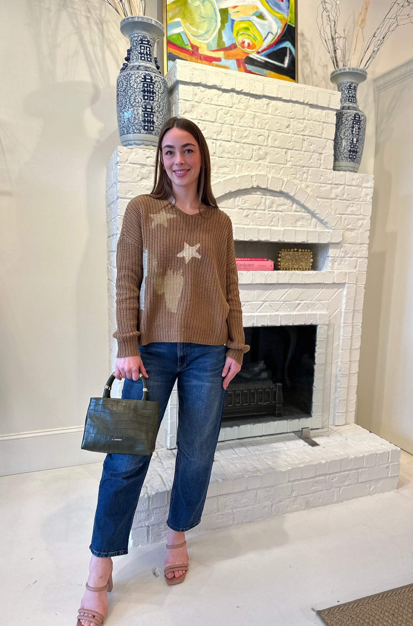 Charlie B Metallic Star Sweater