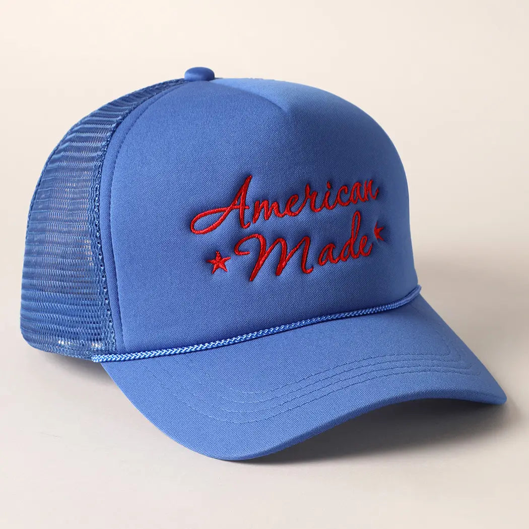 American Made Embroidered Trucker Hat