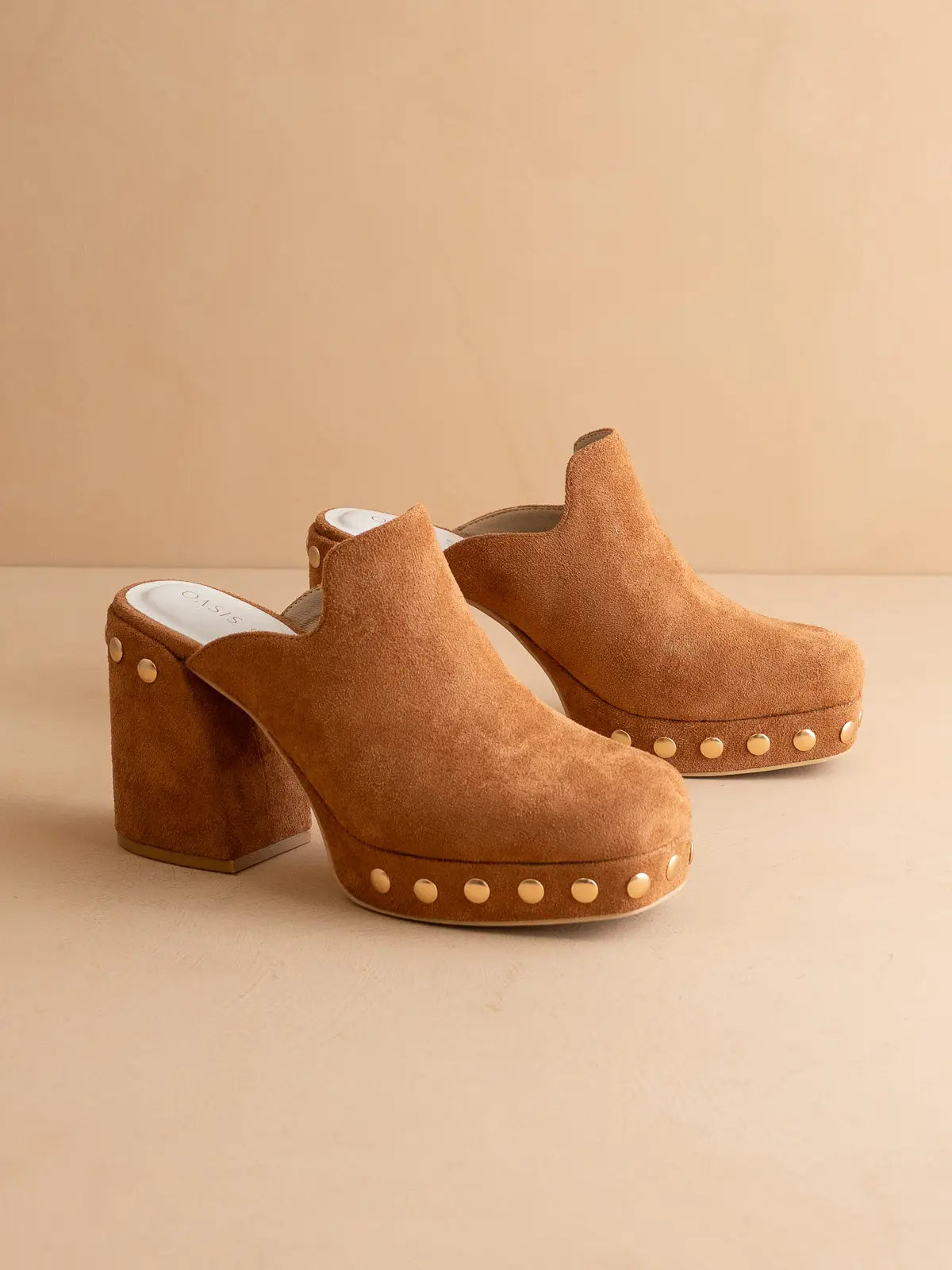 Sierra Caramel Platform Clog Mule - Tan