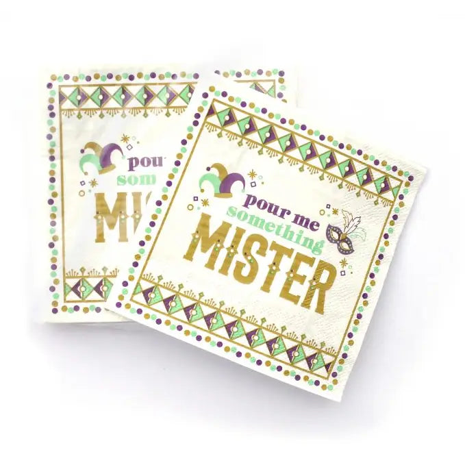 Mardi Gras Cocktail Napkins