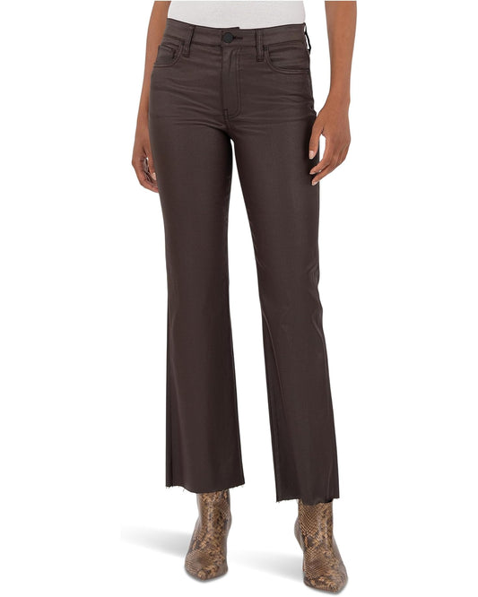 KUT Kelsey High Rise Ankle Flare - Chocolate