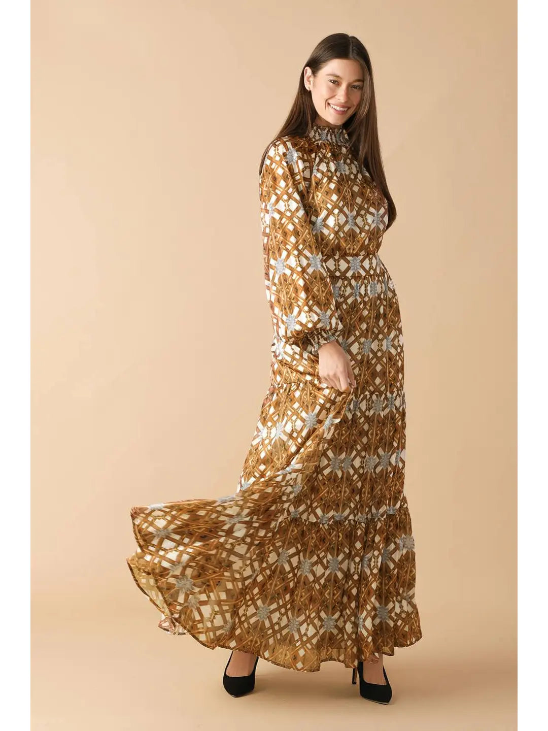 Printed Woven Maxi Dress - Contemporary